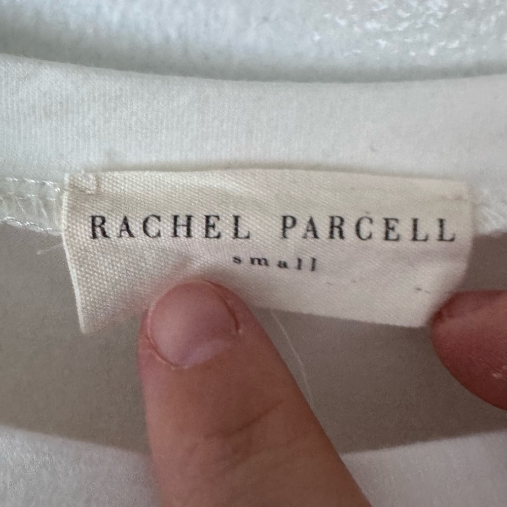 Rachel Parcell white short sleeve ruffle tshirt Size Medium - Picture 4 of 10